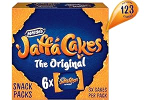 McVitie's Jaffa Cakes Original Biscuits Snack Pack, 6 x 3 Cakes, 198 g (Pack of 1)