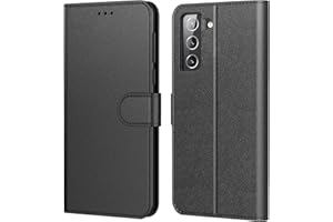 Tenphone Coque pour Samsung Galaxy S21 FE 5G (Pas pour S21), Pochette Protection Etui Housse Premium en Cuir PU,Fermeture Magnétique,Flip Case Compatible avec (Book Noir)