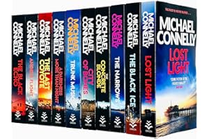 Conjunto de colección de libros de la serie 10 de Michael Connelly Harry Bosch (Luz perdida, Ciudad de hueso, Una oscuridad más que la noche, Hielo negro, Lucha de ángeles, Rubia concreta, Estrecha,