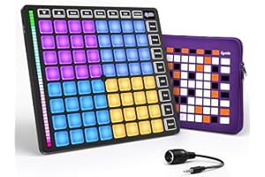 Synido MIDI Controller 64 Pad, TempoPAD Z-1 Beat Maker Machine with 64 Beat Pads for Music Production, USB Midi Controller with Easy Mode for Beginners