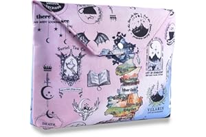 Tawdull Velaris City of Starlight Book Sleeve for Book Lovers to The Star Who Listen, Waterproof Book Protector Sleeve Crescent City Merch, 11 X 9 Inch Kindle Sleeve (City of Starlight & Map)