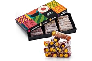 ‎ZEST DELITES Zest Delites Vegane Turkish Delight - Orange, Vanille, Granatapfel, Schwarzbeeren und Pistazien - Ramadan Eid Geschenke, Handgemachtes 250 g, Lokum, Türkische Süßigkeiten Mix Snack Box