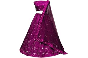 Skyview Fashion Traditionelle indische Hochzeit Damen Taft Seide bestickt halbgenäht Lehenga Choli