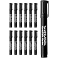 12 Black | Permanent Marker Pens | Thick Bullet Tip | Permanent Markers | Permanent Marker for Plastic, metal marker, Garden Marker Pen (12 Black Marker Pen)
