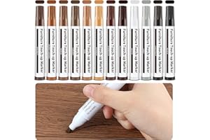 Penriter Pennarello Ritocco Legno, 12 pcs Kit di riparazione mobili, Pennarelli Ritocco Del Legno er macchie, graffi, pavimenti, tavoli, scrivanie, coperture