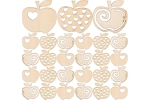 Amosfun Holzscheiben Apfel Form Weihnachten Anhänger Holz Konfetti Tischdeko Weihnachtsbaum Deko für DIY Handwerk Hochzeit Weihnachten Geburtstag Patry Deko 100 Stück