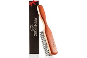 ZilberHaar Regular Beard Brush — Soft Boar Bristle Brush, Promotes Beard Growth, Works with Oils & Balms