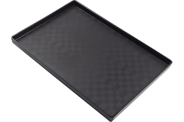 Bol à Nourriture pour Reptile OMEM Grand Plat à Eau, Plat d'Alimentation, Bol pour Tortue (L, Treillis Noir)
