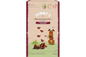 SAMMY'S HUNDESNACKS Sammy´s Herzensbrecher | Fein gebackene Snacks für Hunde | Schonend im Ofen gebacken | Mit Rote Bete & Löwenzahn | Reich an Geflügel | ohne Zuckerzusatz | Trainingssnack | 1 x 800 g