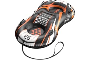 AirsFish Tube à Neige Gonflable avec Laisse remorquable, Housse Robuste résistante à l'usure et antigel pour Sports d'hiver