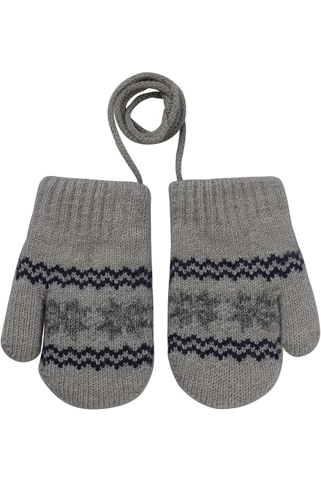 6 Paires Moufles Hiver Enfant Tricot - Pour Bébé 1-4 Ans, Couleurs Vives