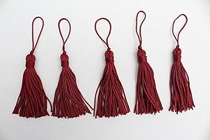 Russo Tessuti 5 Nappine Nappina 10 cm Bordeaux bordò Decorazioni Bomboniere Fai da Te