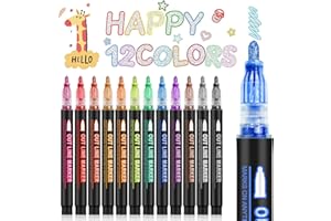 ‎AOMEES AOMEES Glitter Pencils Magic Pens Besondere Weihnachtsgeschenke Ideen: 12 Outline Magische Marker Stifte Set, Geburtstag Weihnachten Geschenke Teens Mädchen 4-12 Jahre alt Craft Supplies