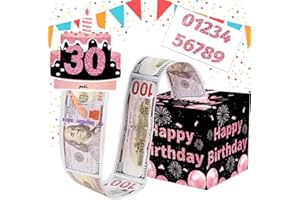 AUNGCSHE Scatole Regalo Compleanno, 12cm Scatola Regalo Sorpresa, Scatola Regalo Fai da te Salvadanaio Compleanno, Scatola Regalo Sorpresa per Genitori, Amanti, Bambini e Amici (con Adesivo 0-9)