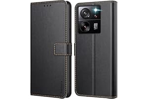 Ganbary Funda Compatible con Xiaomi 13T/ Xiaomi 13T Pro, Funda Tapa Libro Movil Carcasa PU Cuero Funda para Xiaomi 13T/ Xiaomi 13T Pro [Protección Completa] [Ranura Tarjeta][Función Soporte], Negro