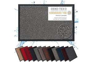 Carpet Diem Zerbino 60 x 90 cm - Tappeto ingresso antisporco - Interno ed Zerbino da Esterno, Tappetino antiscivolo per Porta, Tappeto antisporco per Porta d Ingresso - Grigio