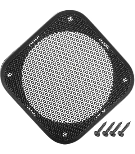 Tomzz Audio 2800-005 Grille Haut-Parleur 4x6 Pouces - 2 Pièces Anneau Plastique Noir
