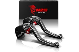 MZS Black Motorcycle Brake Clutch Levers Adjustable Short CNC Compatible with CBR650R 19-25 / CB650R 19-25 / NC750X 18-25 / CBR650F CB650F 14-18 / NC750S 16-20