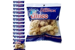 Ginco salted pork crunch, 12 x 25g Packs of Deliciously Seasoned Crispy Pork Puffs, High Protein Low Carb pub snacks, keto friendly snacks