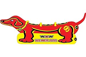 WOW SPORTS WoW Watersports Weiner Dog, Towable Tube, Large Side Pontoons for Easy Boarding