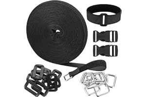 NEWOUTSET Sangles de Câble Réglables 10 m, Attaches Bande de Fixation, Serre-Câble Autoadhésifs Réutilisables, Sangles de Fixation à Boucles et Crochets Noires, avec Boucles, pour Gestion des Câbles