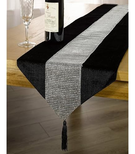 Emma Barclay Eclat - Diamante Table Runner in Mink - 13x72 (33x183cm