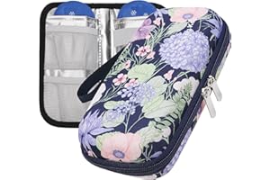OVAKIA Insulin Cooler Case for Medicine with 2 Gel Ice Pack Travel Pack Keep Cooling Portable Diabetic Bag Durable Medicine Pouch Supplies for Home Office Outdoor (Purple Flower)