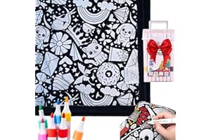 Hi-Y2Kgirls DIY Coloring Blanket with Markers, Color Your Own Throw Blanket for Adults, Creative Personalized Cozy Soft Fleece Personalized Home Decor Ideal (A)