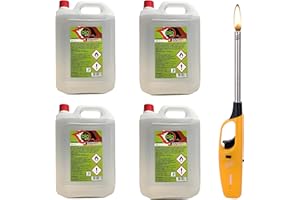 BIOSPRINT 4X5LT BIOETANOLO COMBUSTIBILE Liquido Ecologico Naturale INODORE Camino + Accendino Omaggio