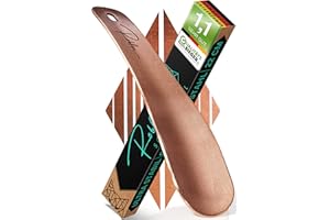 ‎ROBFOX Robfox Schuhlöffel klein I 22cm lang & extra stabil I gebürstetes Metall I Schuhanzieher klein aus Edelstahl I kompakte Schuh Anziehhilfe I Schuhauszieher kurz I kleiner Kinder shoe horn