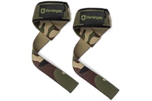 ‎HARBINGER Harbinger Padded Cotton Lifting Strap, Neoprene Wrist Support for heavy Duty Weightlifting, Bodybuilding, Strength Training Gym Fitness