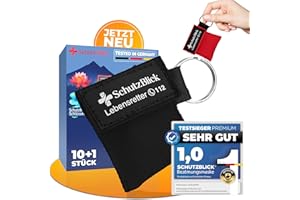 ‎SCHUTZBLICK Schutzblick® Beatmungsmaske erste Hilfe - 10er Set erste Hilfe Beatmungsmaske + 1 Stk. gratis - Beatmungsmaske Schlüsselanhänger - Mund zu Mund Beatmung Schutz - Beatmungstuch Schlüsselanhänger