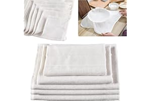 zrfgbxim 5 Piezas Colador de Telas Filtrantes, 50 x 50cm Colador Tela, Paños de Queso para Colar y Hornear, Paños de Muselina Reutilizables, Paño de Algodón para Filtrar Liquidos Hornear
