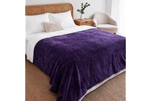 Twinzen Vattentät Hundfilt 152x203 cm Lila - Vattentät Sherpa Fleecefilt för Soffa och Hundbädd - Tvättbar