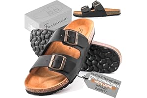 Pantoletten Herren Hausschuhe Sandalen Flip Flops Schlappen Latschen Pantoffel Gartenschuhe Freizeitschuhe Sommer Nubukleder Bio Anatomisch Atmungsaktiv Memoryeffekt Nikelfrei Bequeme Rutschfest