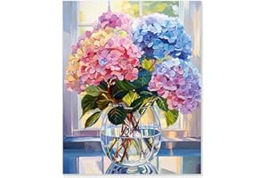 Clynt Paint by Numbers Kits for Adults, Painting by Number Kits On Canvas,DIY Color Oil Painting Acrylic Paints,Home Wall Decor 16x20inch/40×50CM, Without Frame (Flower 01)