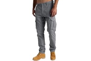 westAce Mens Cargo Combat Work Trousers Casual Pants with Knee Pad Pockets Workwear 100% Cotton Trousers