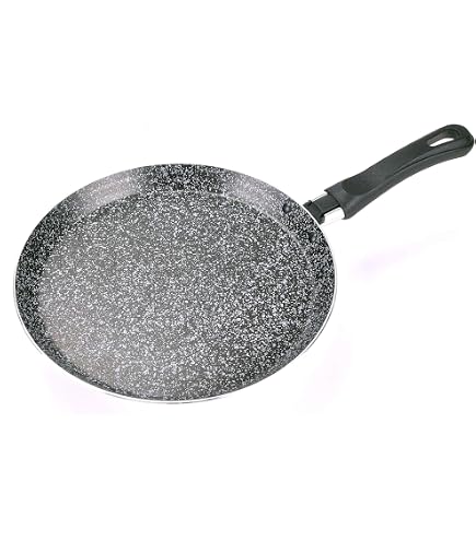 Crealys Crépière Aquilon 24 Cm - Aluminium Anti-adhérent Sans PFOA, Tous Feux Sauf Induction, Manche Thermo-résistant