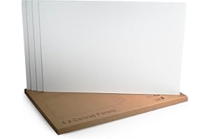 Artgeo 3mm FSC Canvas Panel 40 x 60cm, Pack of 4, 100% Plastic Free Packaging