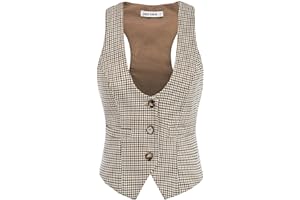 GRACE KARIN Gilet in Jacquard Vittoriano per Donna Medium Steampunk