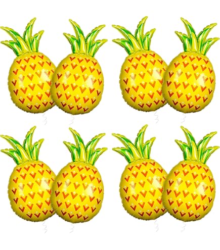10 Stück Zitronen-Folienballons Für Hawaii-Party, Geburtstag Oder Sommer-Deko – Bunt & Luftig!