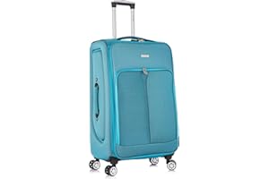 SKYLARK LUGGAGE 29" Large Suitcase Super Lightweight 20% Expandable 4 Wheels Spinner Soft Shell Check in Luggage for 23kg