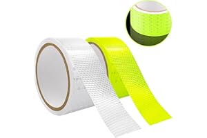 SANDIYAGO 2 Rolle Reflective Tape, 5m x 5cm Security Marking Tape Waterproof Self-adhesive Warning Safety Tape for Outdoor Car Trailers Bikes Safety Reminder