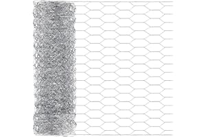 Atoke Chicken Wire 1mx0.4m ,Galvanized Hexagonal Wire Mesh Fencing for Crafts Garden Poultry,Metal Hardware Cloth Netting for Chicken Dog Rabbit