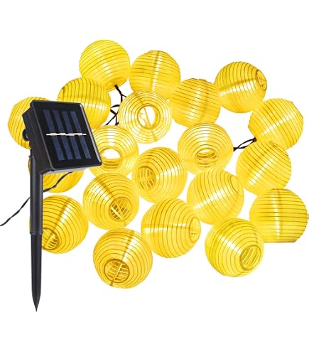 Guirlande Solaire 10m 30 LED BrizLabs - Lampions Multicolores - 8 Modes - IP44