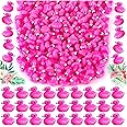 HFAYDZSW 100Pcs Mini Resin Flamingo Ducks, Flamingo Tiny Ducks, Cute Flamingo Figurines for Cake Topper Garden Dollhouse Landscape Aquarium Ornaments DIY Crafts