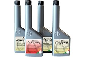 DieselSprint 500 ML - Kit Trattamento RIGENERANTE Motori Diesel Additivo Preparazione Test revisione Auto, 1 flacone (125ml) Plus + 3 flaconi (375ml)