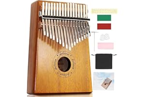 HELESIN Kalimba Thumb Piano, Kalimba 17 Keys，Professional Kalimba Finger Paino with Study Instruction, Mbira Kalimba for Kids and Friends