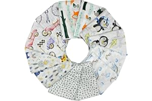 Clevere Kids baby-collection Langes bébé en Mousseline de Coton colorées | Lot de 12 | 70 x 80 cm | Double Tissage | Oeko-Tex | fabriqué dans l'UE (Garçons 2)