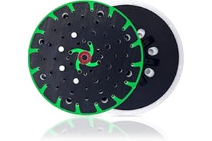 HOBBYPOWER24 1 plateau de ponçage dur pour ponceuse excentrique Festool 150 mm avec plaque de support, filetage de raccordement M8, aspirateur de poussière pour ponceuse excentrique.